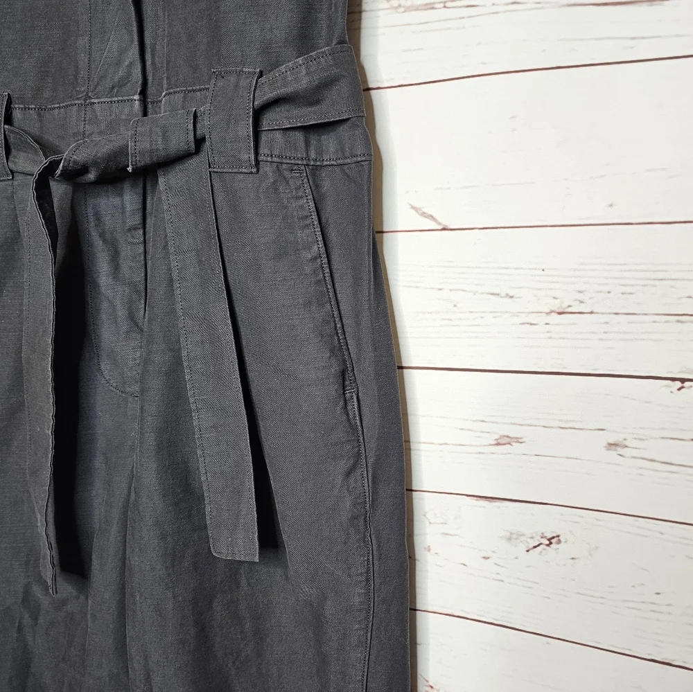 Everlane The Fatigue Black Short Sleeve Jumpsuit with Belt